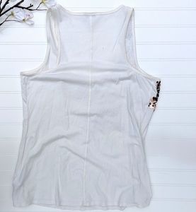Express Tops - Express Cream Sequined Tank Express Tops - Express Cream Sequined Tank